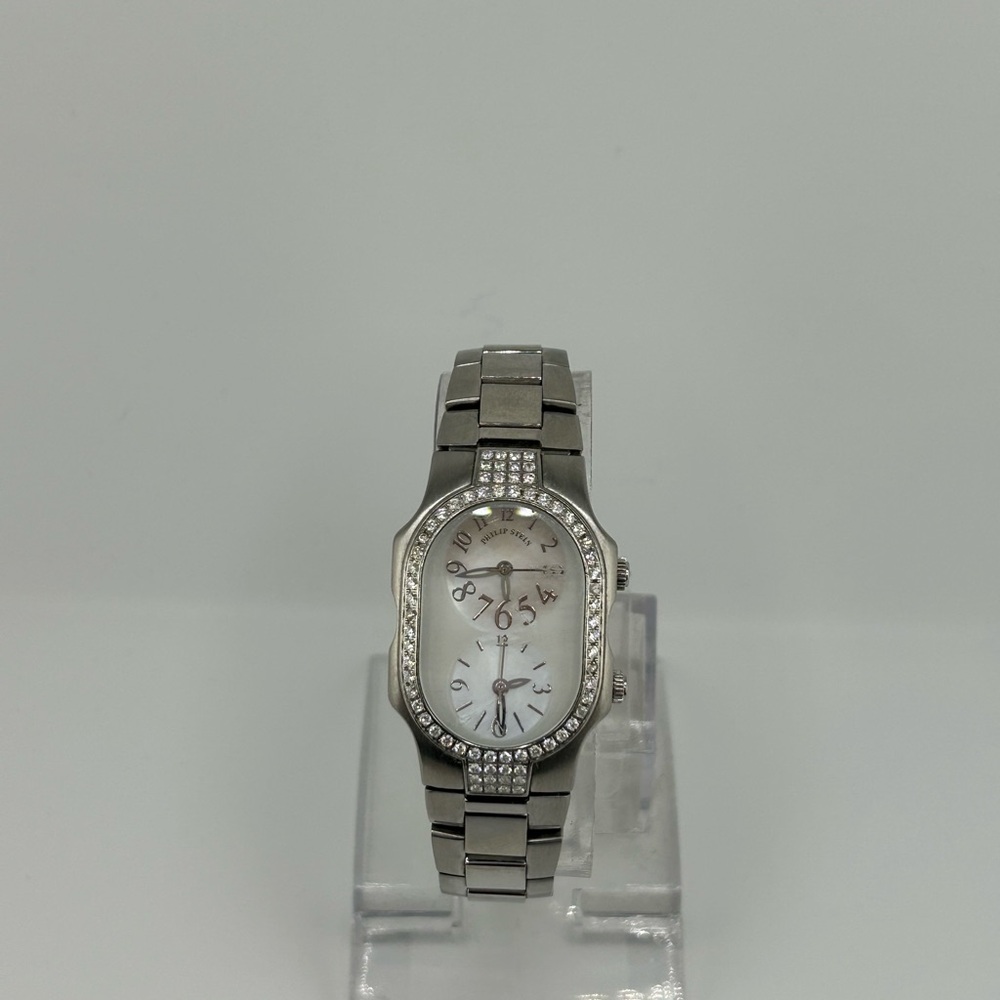 Philip Stein Ladies Teslar Dual Time Watch with Diamonds & Various Bands #5
